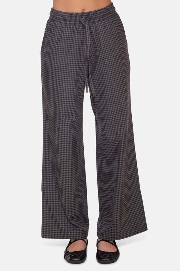 The Tile Club Alpine Twill Pant - Charcoal Gingham