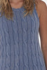 Blue&Cream Stone Wash Distressed Cable Tank - Fresco Blue - Thumbnail 5