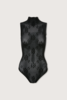 Victoria Beckham Sleeveless High Neck Bodysuit - Black - Thumbnail 1
