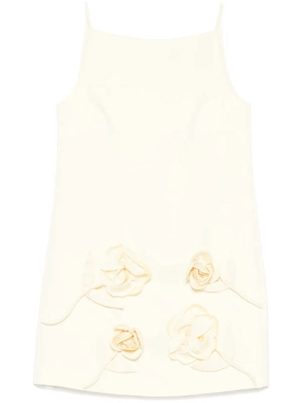 brighter side light green floral satin jacquard mini dress Rihoas Jacquard Slip Mini Dress