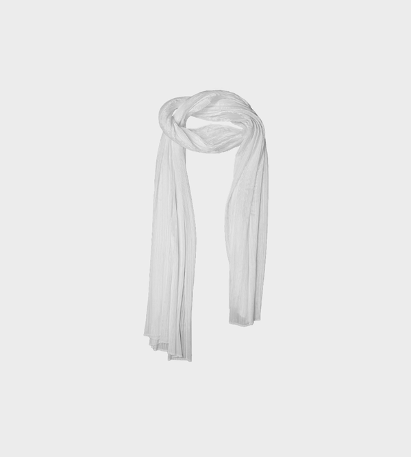 小物 PLEATS PLEASE MADAME-T SMALL WHITE Pleats Please Issey Miyake 'Basic Madame-T Small' Stole in White