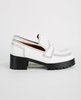 Nicole Saldana JERRI PLATFORM LUG SOLE LOAFER - WHITE - Thumbnail 1