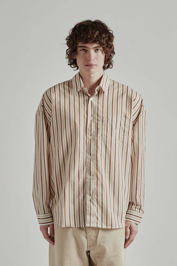 Sunflower Stable Shirt - Beige Stripe | Garmentory
