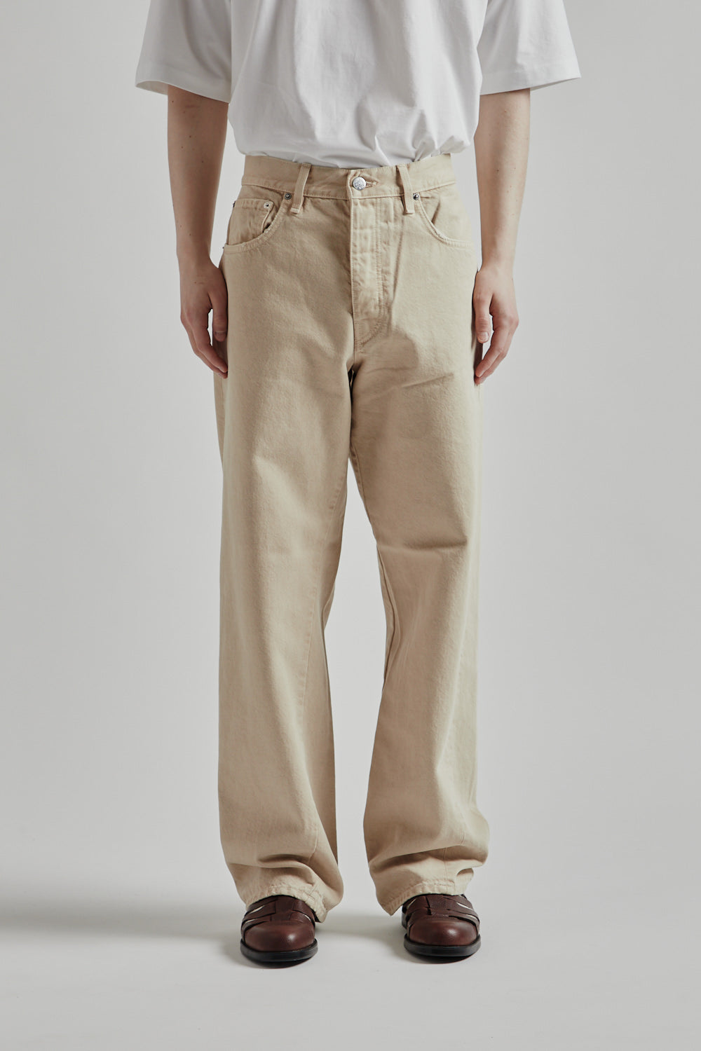 Sunflower Wide Twist Jeans - Vintage Sand | Garmentory