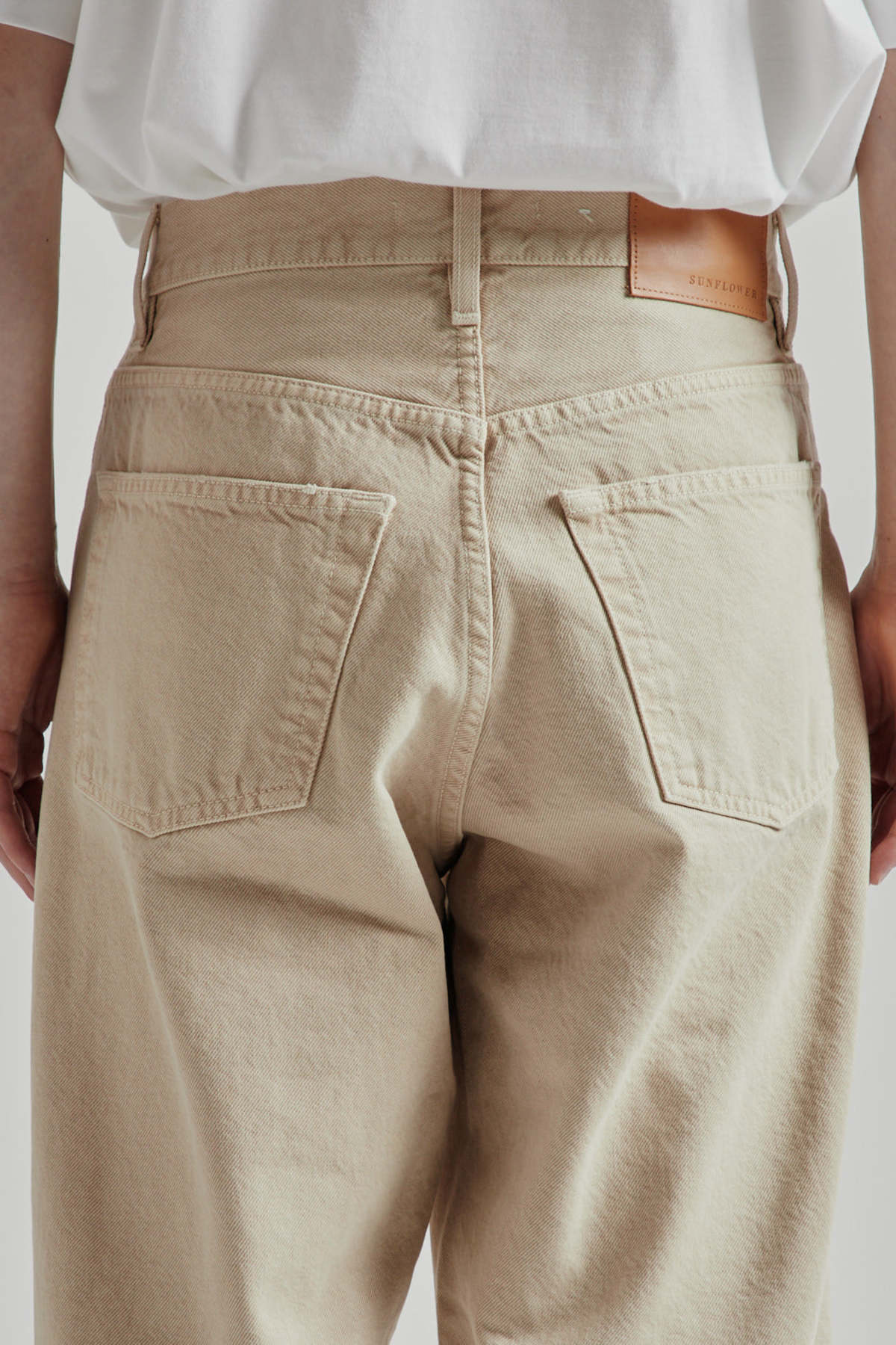 【YOURNUS】Sand Vintage Wide Denim 送料込] Sand vintage wide denim YOURNUS】[Premium] Sand