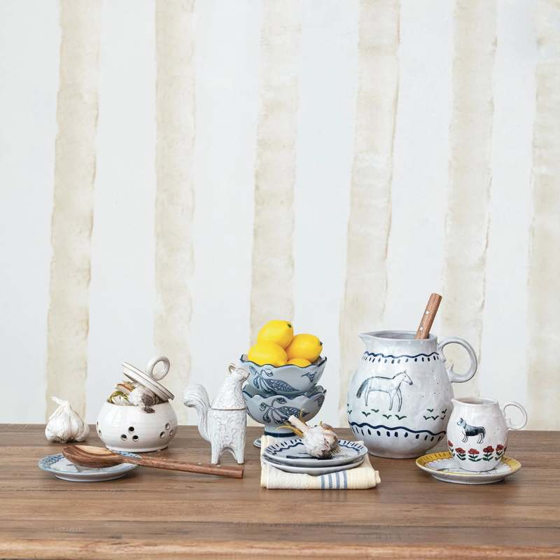 Creative Co-Op Stoneware Pitcher - Thumbnail 4