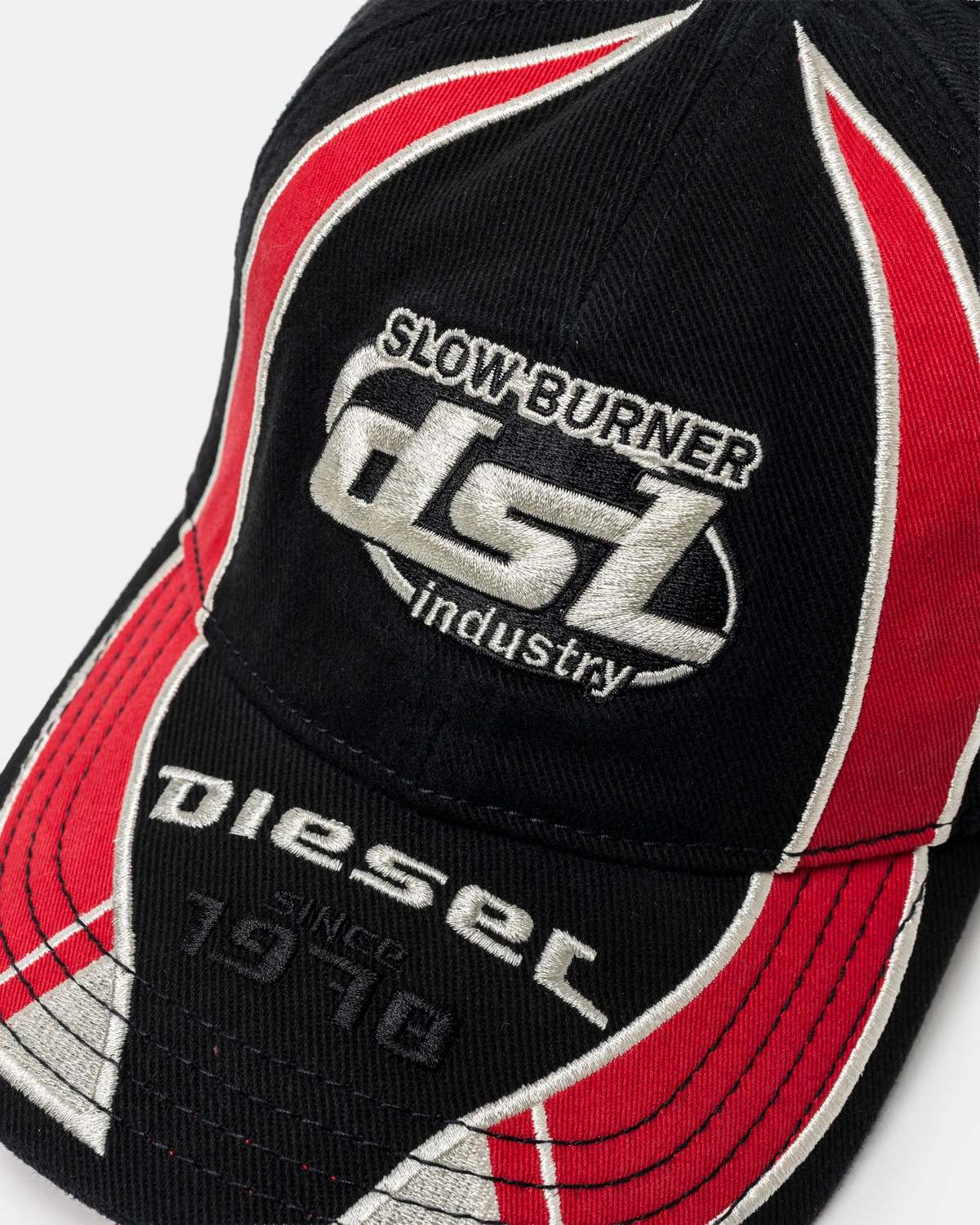 【関税込み】Diesel ブラック＆レッド C-Arson キャップ Men's Baseball cap with embroidered detail | Multicolor | Diesel