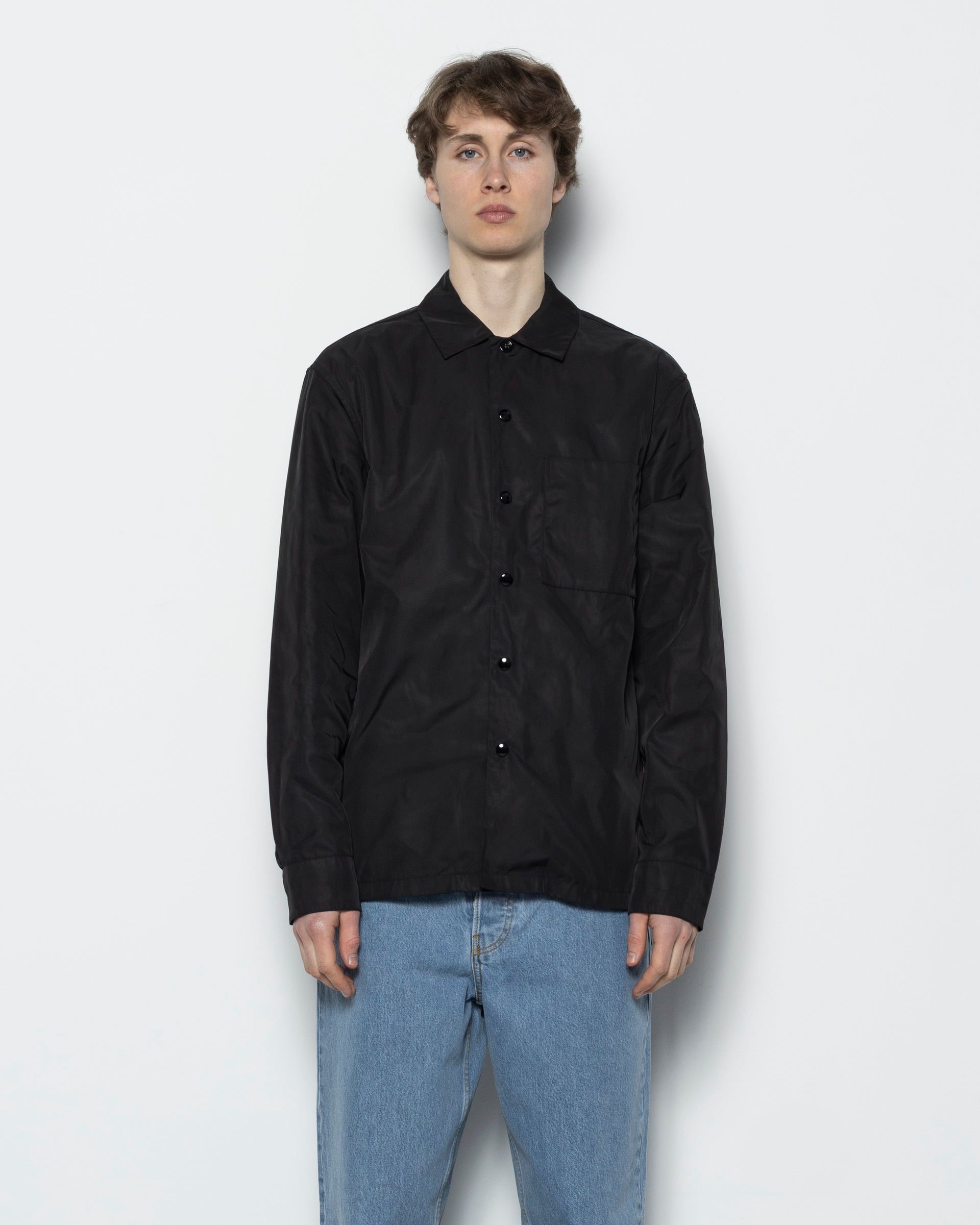 Tシャツ・カットソー Dries Van Noten Army green polyester Cornish shirt Cornish-Shirt-in-Black-