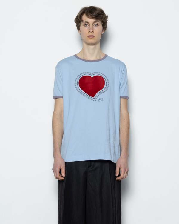 Dries Van Noten Helm PR T-Shirt - Pale Blue | Garmentory