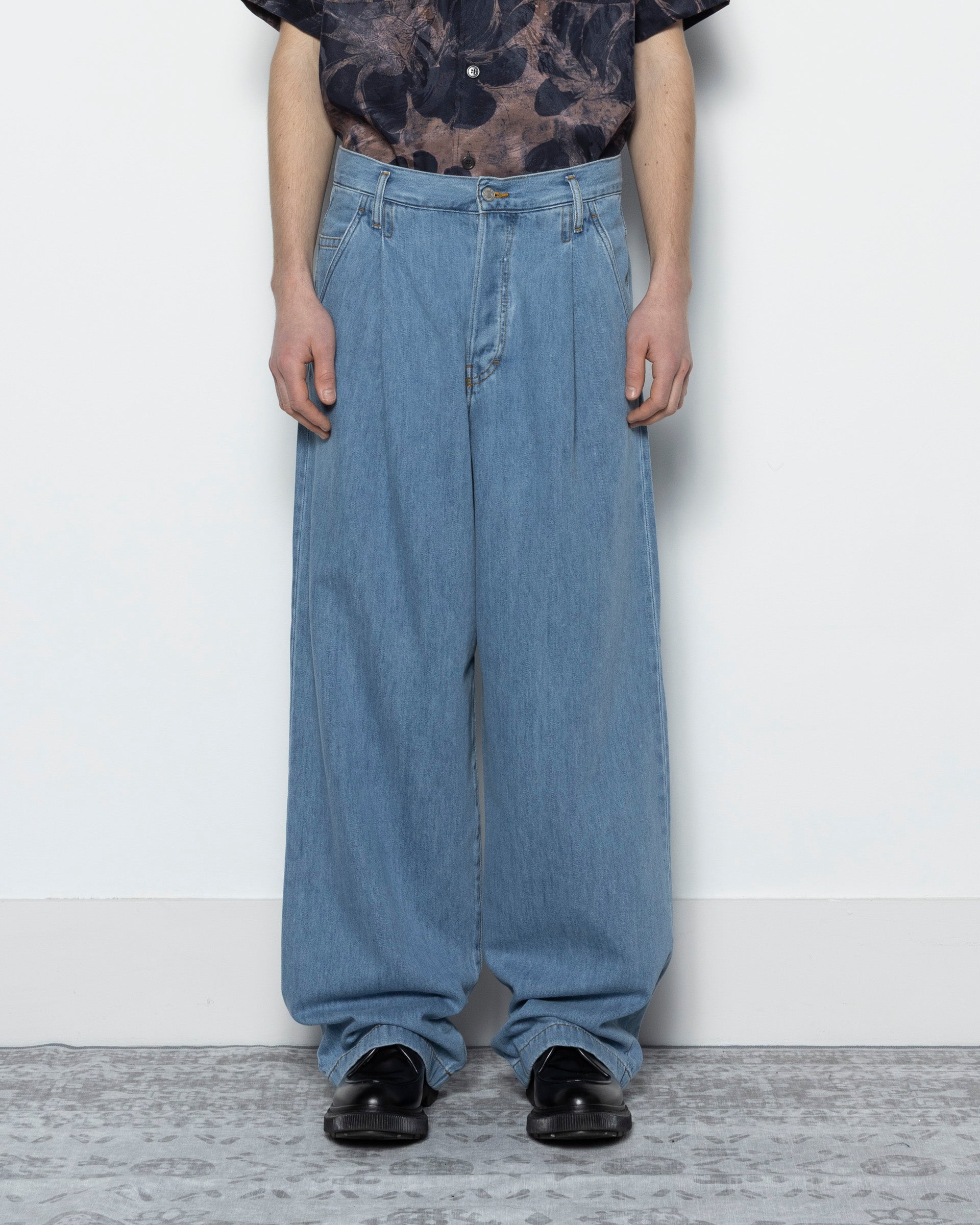 Dries Van Noten Penning Pants - Light Blue | Garmentory