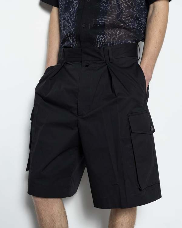【24SS】DRIES VAN NOTEN｜Piers Bis Shorts Piers Bis Short in Black – SVRN