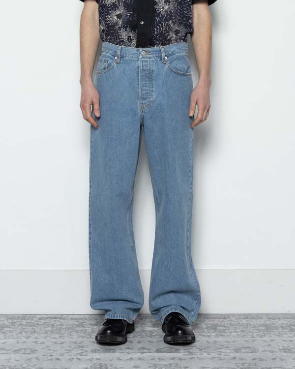 DRIES VAN NOTEN 水色ビーニー Oversized denim blazer - Spring-Summer Women | Dries Van Noten
