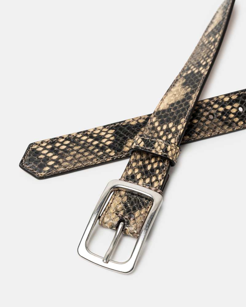 Dries Van Noten Snakeskin Belt - Beige | Garmentory