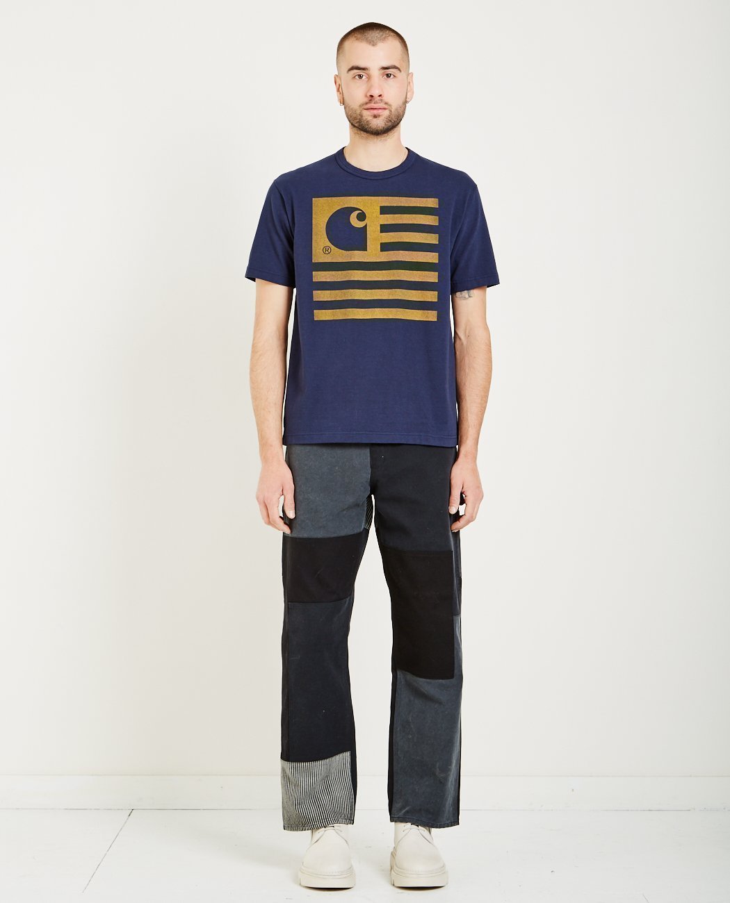 JUNYA WATANABE COMME DES GARÇONS JUNYA X CARHARTT TEE - NAVY