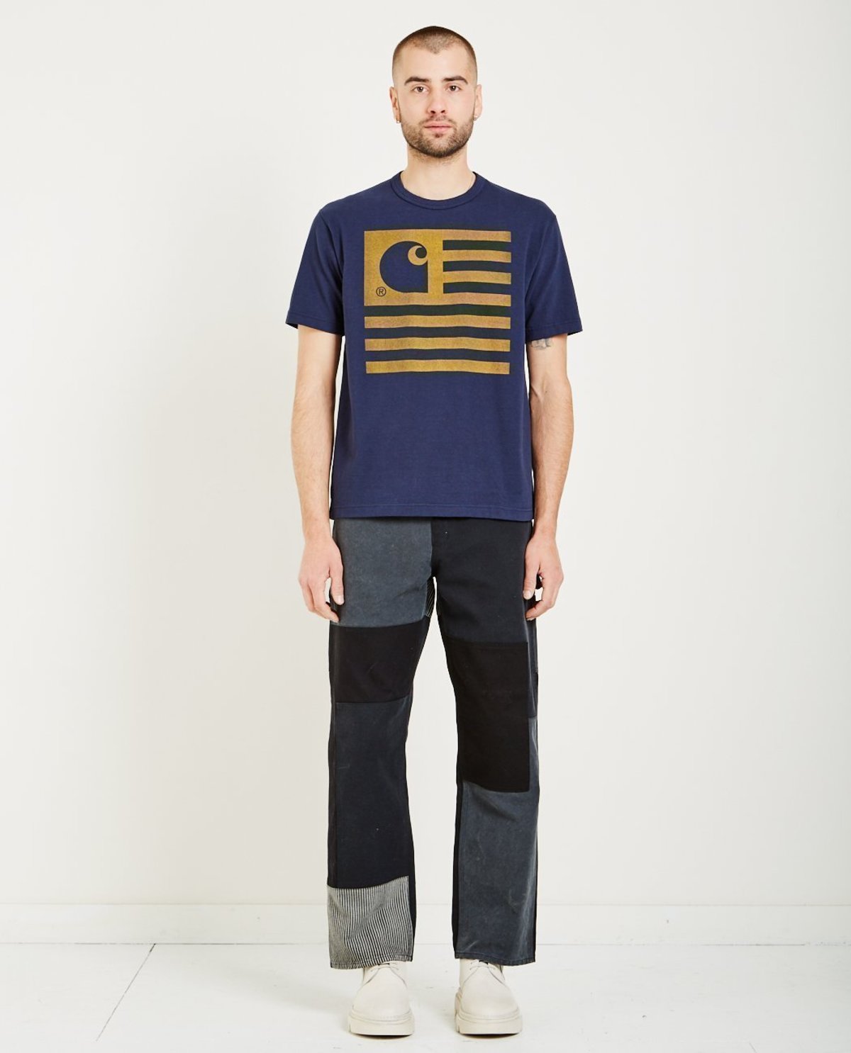 JUNYA WATANABE COMME DES GARÇONS JUNYA X CARHARTT TEE - NAVY
