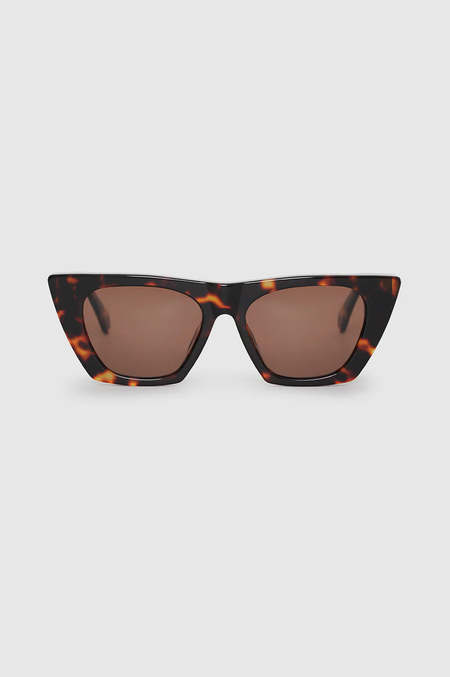 Anine Bing Indio Monogram Sunglasses - Black | Garmentory