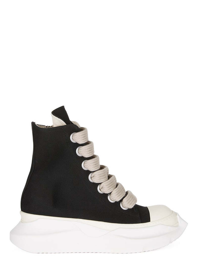 Rick Owens Jumbo Lace Abstract Sneak - Black/Milk/Milk