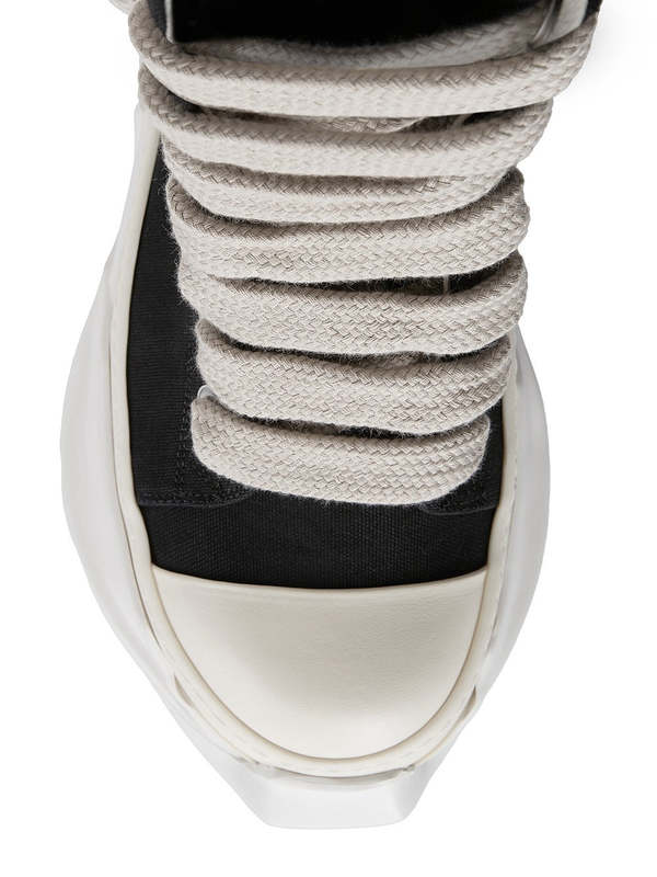 関税込【RICK OWENS】Hollywood Jumbo Laces Abstract Sneak Beige Hollywood Jumbo Laces Abstract Sneak Sneakers by Rick