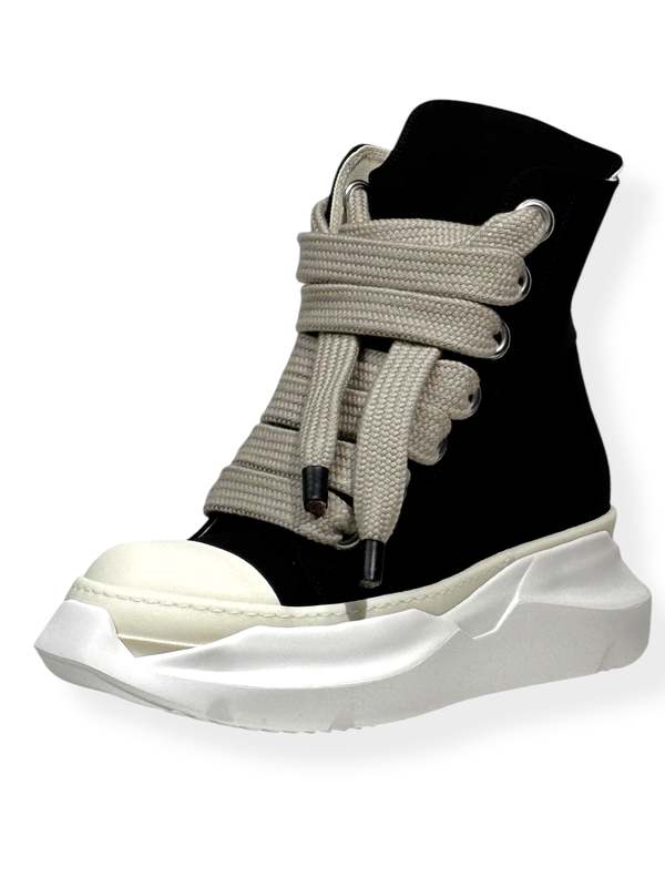 Rick Owens Jumbo Lace Abstract Sneak - Black/Milk/Milk