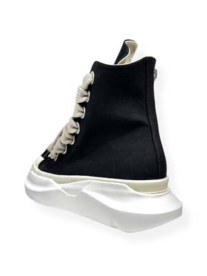 Rick Owens Jumbo Lace Abstract Sneak - Black/Milk/Milk | Garmentory