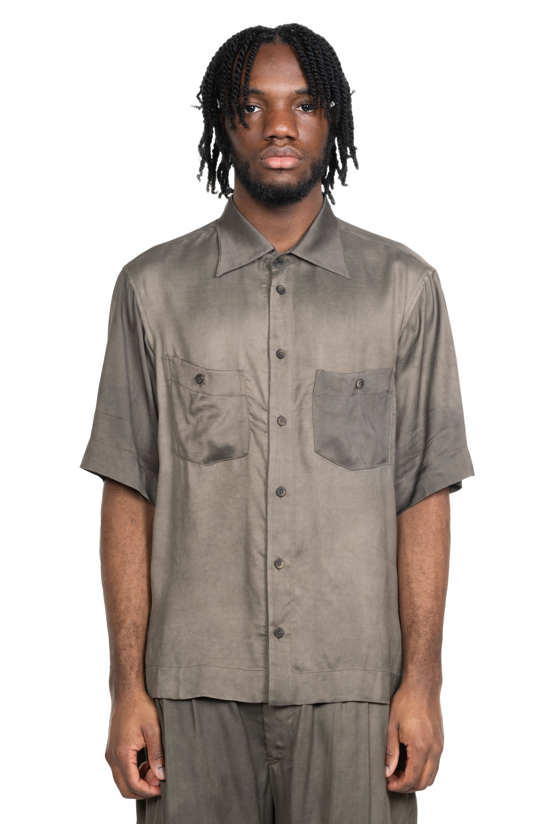 【JEMUT】Nose Collar Short Sleeve Shirt Set 6310_052116_040_04651-