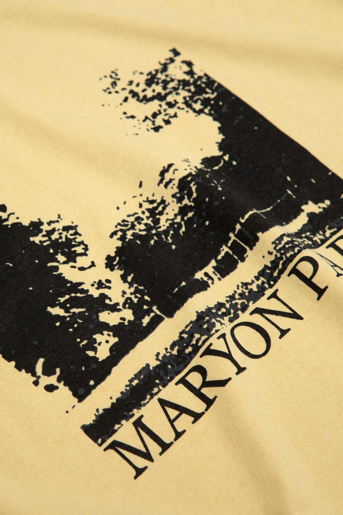 Husbands Maryon Park Graphic T-Shirt - Acid Yellow/Off Black