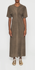 6397 Sunbleached Draped Dress - Army - Thumbnail 2