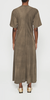 6397 Sunbleached Draped Dress - Army - Thumbnail 4