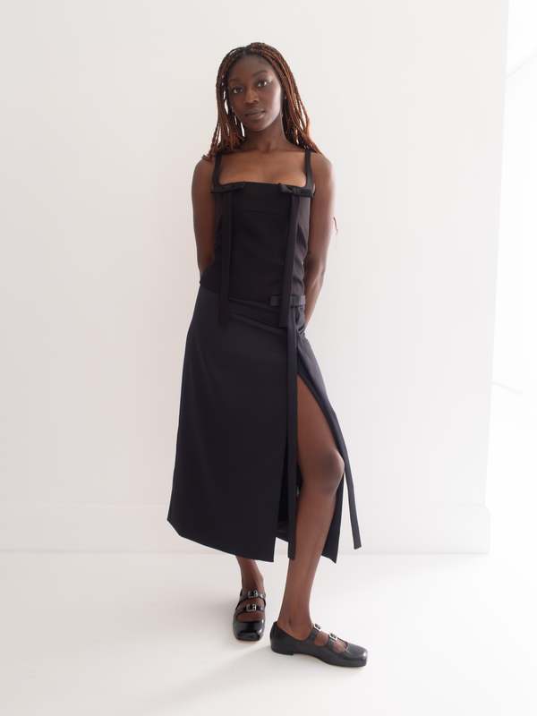 Sandy Liang Bromley Skirt - Black | Garmentory
