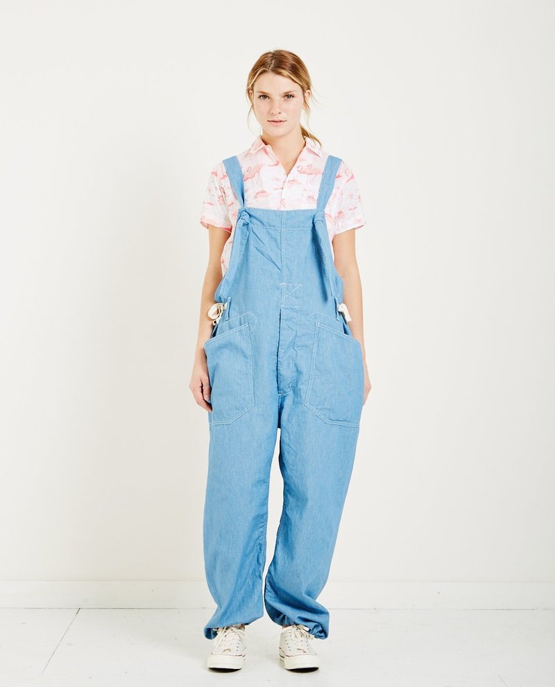FWK ENGINEERED GARMENTS LIGHT WEIGHT DENIM OVERALL LIGHT BLUE