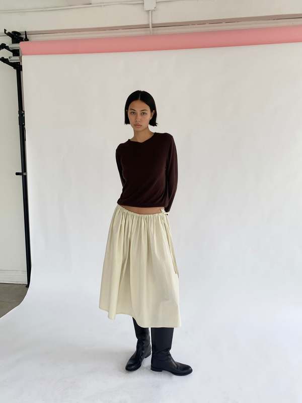 brooke callahan Tie Skirt - Rice
