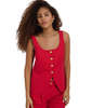 Alex Mill Soho Scoop Vest - Crimson - Thumbnail 1