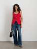 Alex Mill Soho Scoop Vest - Crimson - Thumbnail 3