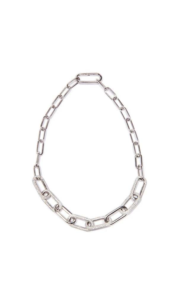 Nickho Rey Link Collar Necklace - Silver