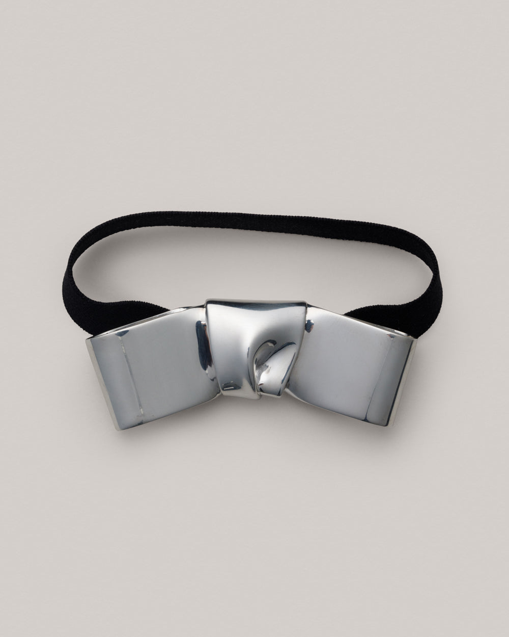 Annika Inez Large Cravat Hair Tie - Silver/Gold | Garmentory