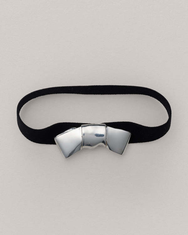 Annika Inez Small Cravat Hair Tie - Silver/Gold | Garmentory