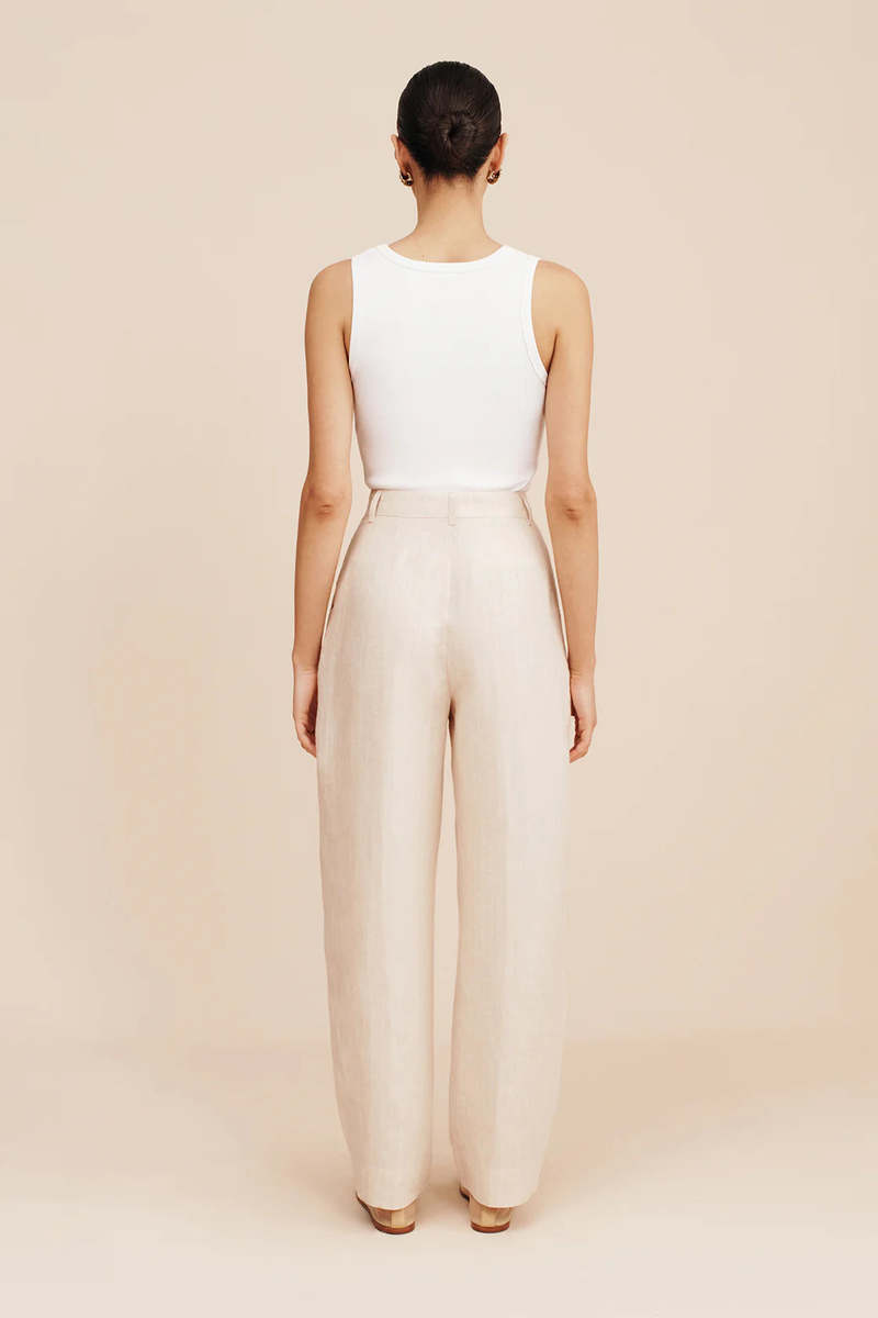 Posse Lucille Trouser - Beige Pinstripe Posse Lucille Trouser - Beige Pinstripe