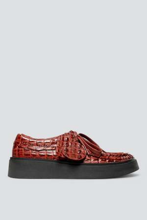 Clarks x Martine Rose Torview Shoe - Burgundy | Garmentory