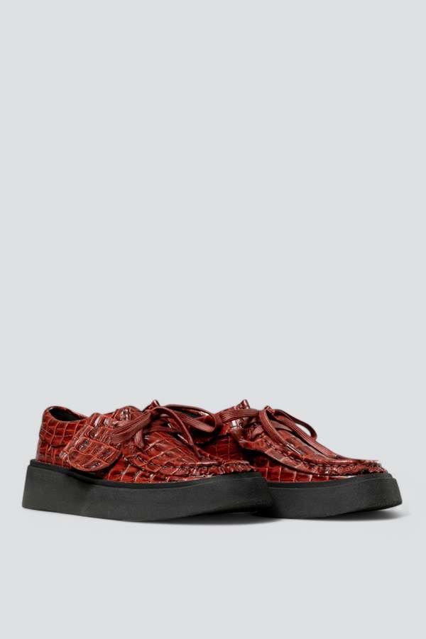 Clarks x Martine Rose Torview Shoe - Burgundy | Garmentory