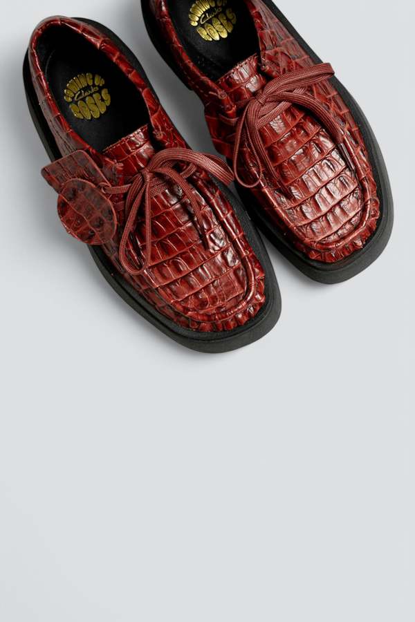 Clarks x Martine Rose Torview Shoe - Burgundy | Garmentory
