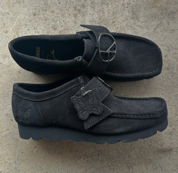 Needles x Clarks Walla Strap Lo - Black Suede | Garmentory