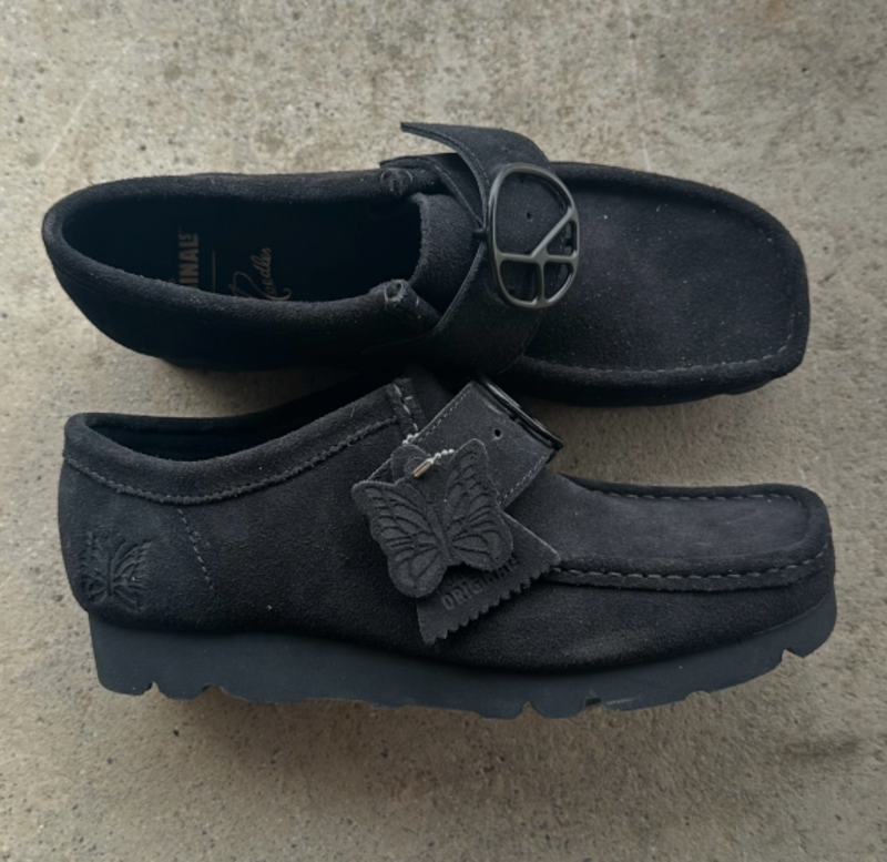 Needles x Clarks Walla Strap Lo - Black Suede | Garmentory