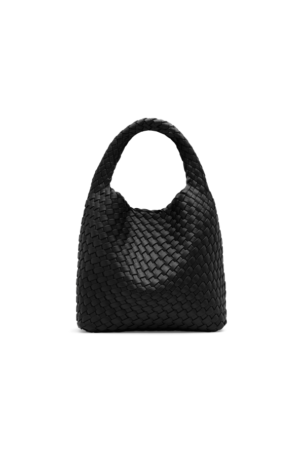 RYLAN Recycled Leather Small Tote - Black