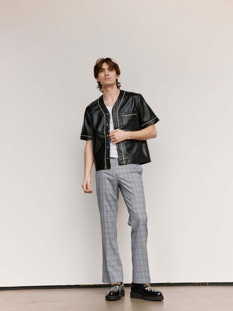 パンツ 20SS ERNEST W. BAKER FLARETROUSERS GRAY ERNEST W. BAKER Gray Flare Trousers | REVERSIBLE