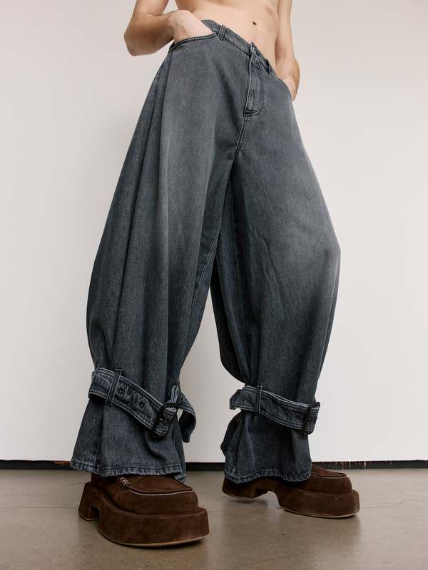 【関税込み】JW Anderson グレー Buckled Cuff ジーンズ JW ANDERSON｜BUCKLED CUFF JEANS | Rakuten Fashion(楽天