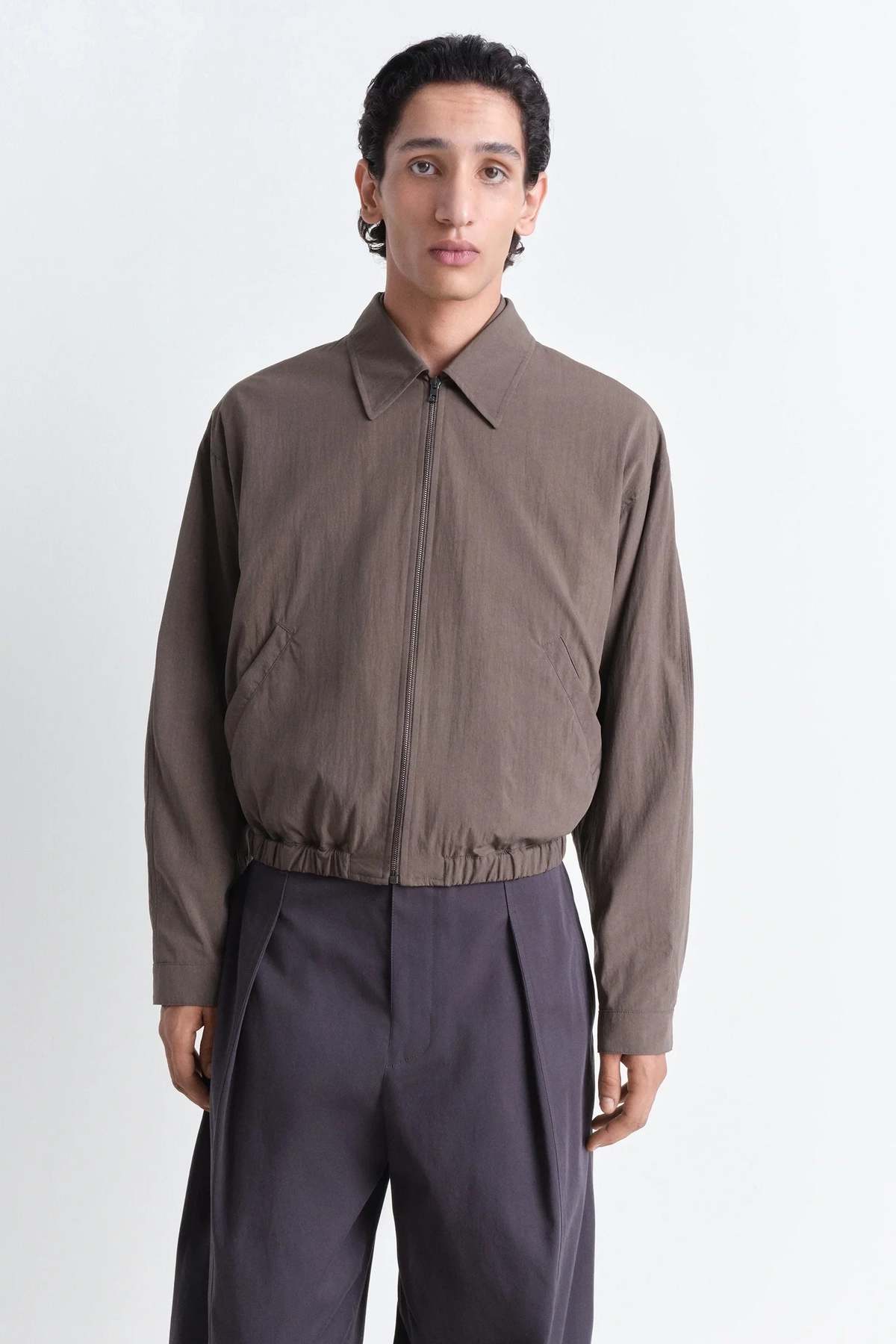 LEMAIRE ZIPPED BLOUSON ours着用 Lemaire Zipped Blouson - Walnut | Garmentory