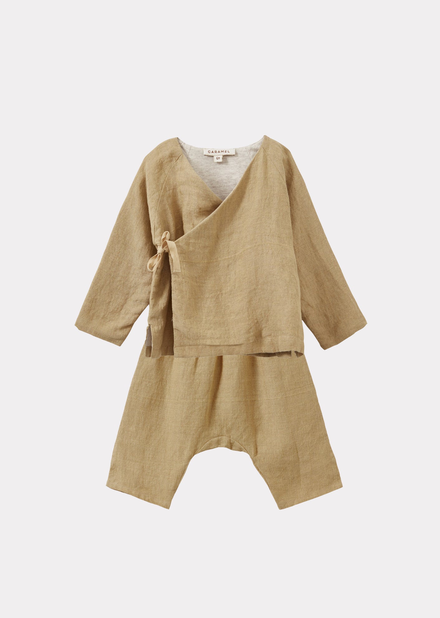 Caramel Pochard Top and Trousers Baby Set - Mustard | Garmentory