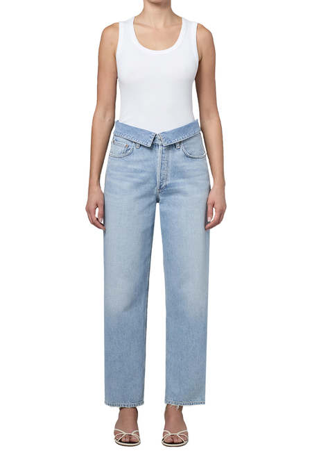 AGOLDE Cleo Cinched Wide Leg Jean - Twisted | Garmentory