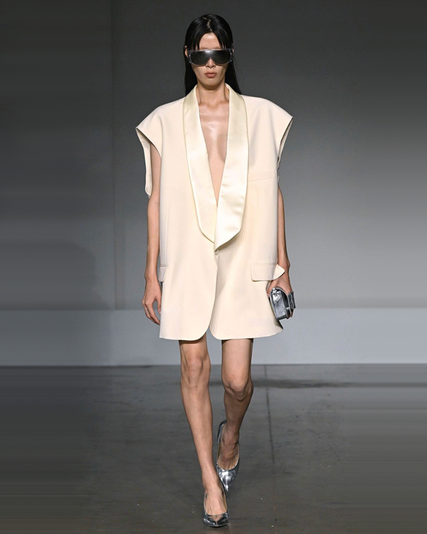 MM6 Maison Margiela Tailored Waistcoat - Pale Yellow