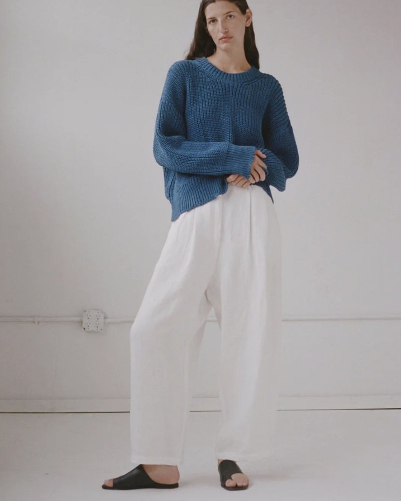 Shaina Mote Linen Boy Trousers - Salt/Onyx Shaina Mote Linen Boy Trousers - Salt/Onyx